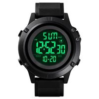 Wholesale Wristwatches SKMEI Sport Men s Watch M Waterproof Alarm Hours Clock LED Light PU Bracelet Digital Wrist Relogio Masculino
