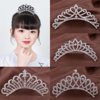 Wholesale wedding crystal crown comb pearl sticks prom headband kids party events clear rhinestone tiaras sliver hair jewelry Christmas gift Y2