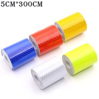 Wholesale chiziyo x300cm red white blue yellow strip car stickers reflector trucks motorcycle safety warning reflective tape