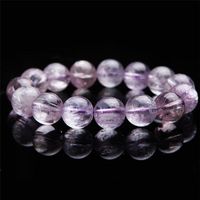Wholesale Drop mm Big Purple Natural Kunzite Crystal Stretch Bracelets For Women Clear Round Beads Charm Bracelet Beaded Strands
