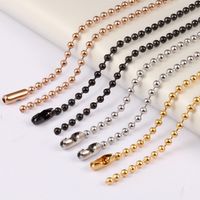 Wholesale New mm L Stainless Steel Ball Chain inches Silver Rose Gold Gold Black for Pendant Necklace women men Jewelry