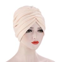 Wholesale New Fashion Turban Women Warm Winter Headscarf Bonnet Cap Muslim Femme Wrap Head Stylish Indian Space Cotton Hand Hat