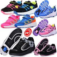 Wholesale Boy s Girls Child Jazzy Junior Student Shoes Kids Breathable Sneakers With Wheels Children Roller Skate Sport Shoes EUR X0703