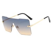 Wholesale Fashion trend metal conjoined large frame sunglass personalized couple street photography