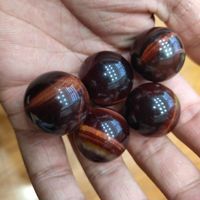 Wholesale Decorative Objects Figurines cm Natural Red Tiger Eye Gemstone Sphere Healing Quartz Crystal Polished Ball As Gift Mineral Stones