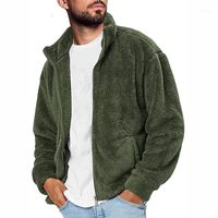 Wholesale Men s Jackets Mens Teddy Jacket Winter Thick Warm Fleece Coat For Sportwear Tracksuit Male Fluffy Zip Up