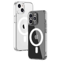 Wholesale Original Transparent Protection Magnetic Magnet Cases For iPhone Pro Max mini xsmax Xr xs plus Support Wireless Charging Case Dirt resistant Cover
