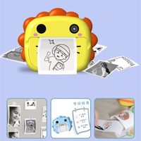 Wholesale Copiers Cartoon Lion Instant Print Camera Thermal Printer Kid WIFI Toys P HD Video K Digital Child Toy Christmas Gift
