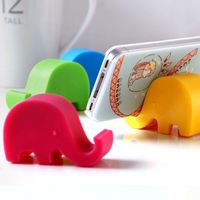 Wholesale Cell Phone Mounts Holders Colors Mini Elephant Mobile Pad Stand Holder Mount Note Card Desk AR11 For Tablets