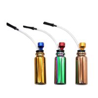Wholesale Colorful Rainbow Thick Glass Long Filter Waterpipe Pipes Dry Herb Tobacco Smoking Handpipe Portable Removable High Quality Mouthpiece Holder DHL Free