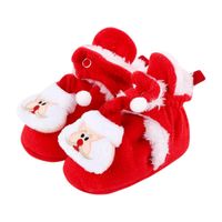 Wholesale First Walkers Christmas Gifts Born Baby Girl Boy Shoes Keep Warm Soft Sole Plush Boots Accessories Essentials Zapatos