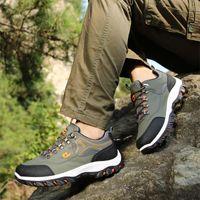Wholesale 2021 Top Quality Brand Men Hiking Shoes Leather Men s Casual Shoes Outdoor Mens Sport Trekking Shoes Waterproof Mens Climbing Athletic Sneakers