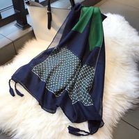 Wholesale Luxury cotton autumn and winter type women s fashion large size Cotton Shawl beach popular silk scarf