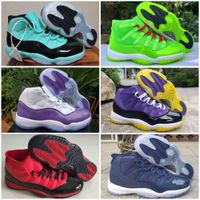 Wholesale 11 XI Lakers Metallic Si er Yellow Green s Mens Basketball Shoes White Purple High Jumpman Sports Trainers Sneakers US13 yessports