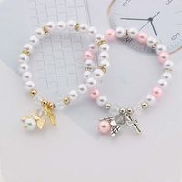 Wholesale 1pcs Baby Shower Favor Christening Bracelet Angel Girl Boy Baptism Gift Cute Giveaway Souvenir Charm Bracelets
