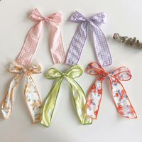 Wholesale Hair Accessories Korean Style Bowknot Ribbon Baby Girls Hairpin Plaid Floral Kids Princess Headwear Accessiory Children Bobby Pin