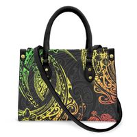 Wholesale 2021 Polynesian retro totes pattern butterfly flower handbag diagonal bag dual use ladies bag