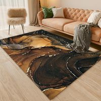 Wholesale Carpets Black Gold Champagne Oil Paint Print Carpet Living Room Luxury Abstract Marble Large Size Lounge Rug Bedroom Sofa Floor Mats