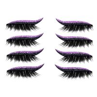 Wholesale False Eyelashes Glitter Multi Styles Beauty Eye Lashes Eyeliner Sticker For Female