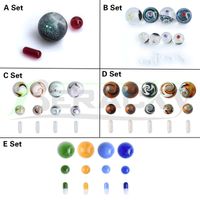 Wholesale Beracky Styles Glass Smoking Terp Slurper Pearls Set With Ruby Quartz Pill Marbles Sets For Slurpers Banger Nails Water Bongs Dab Rigs