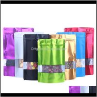 Wholesale Packing Office School Business Industrial Drop Delivery Aluminum Foil Ziplock Colorful Window Resealable Candy Plastic Bag Retail Bags