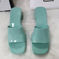 Wholesale 2021 Designers Sandal High Quality Retro Woman Slippers Summer Casual Rubber Slide Sandals cm Heel With Box Size35