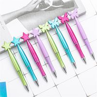 Wholesale Creative Cute Highlight Star butterfly Shape Plastics Ballpoint Pen Spinning Gel Pen Writing Supplies