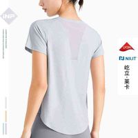 Wholesale Women s Jackets Yoga loose sports T shirt women s short sleeve Running Training Gym blouse mh breathable top summer