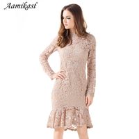 Wholesale Casual Dresses Aamikast Womens Elegant Sexy Lace See Through Tunic Club Bridesmaid Mother Of Bride Dress Skater Mermaid Party