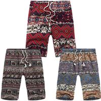 Wholesale Africa Tribal Pattern Clothing Linen Drawstring Traditional African Print Shorts Men Plus Size XL XL XL XL T200421