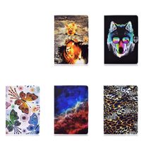 Wholesale Nebula Butterfly Leather Wallet Cases For iPad Pro Mini IPAD4 Air4 Flower Abstract Leopard Skull Dog Cat Animal Meteor Holder Flip Cover
