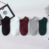 Wholesale Men s Socks P Cotton Stockings Home Casual Tide Sock Cycling Solid Color Coolmax Breathable Male Ankle