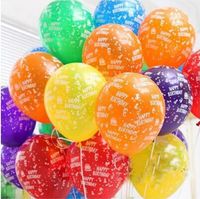Wholesale Party Decoration Inches Cute Printed Big Latex Balloons Happy Birthday Inflatable Air Ballons Balls For Kids Gift