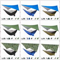 Wholesale Camping Tents Shelters Hammock Mosquito Net and Hammock Screen Canopy Portable Nylon Swing bed Rain Fly Tree Straps for Hiking Survival Travel