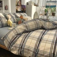 Wholesale Bedding Sets Fashion Geometric Plaid Set Teen simple Abstract Cotton Twin Full Queen Home Textile Bed Sheet Pillow Case Duvet Cover