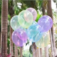 Wholesale Party Decoration Inch Crystal Bubble Balloons Colorful Transparent Latex Birthday Decor Wedding Summer Helium Globals