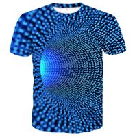 Wholesale Men s T Shirts T shirt For Men D Print Blue Exaggerated Space T Shirt Pattern Top Graphic Women Men Wormhole Boys Tees