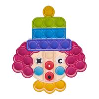 Wholesale Tiktok Rainbow Pop Push Bubble Fidget Sensory Toys Tie Dye Joker Clown Bubbles Popper Autism Stress Reliver Squeeze Finger Fun Ball Puzzle Game gG42KSNE