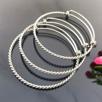Wholesale Bangle Stainless Steel Twist Bracelet Adjustable Bracelets For Jewelry Making Accessories Men Women Supplies