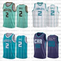 Wholesale Men S XL basketball Jersey LaMelo Ball Mint Green white purple City sleeveless Jerseys