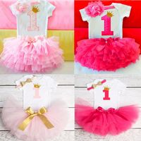 Wholesale Girl s Dresses Baby Girl st Birthday Party Dress Tutu My First Christmas Gift Toddler Girls Clothing Infant T