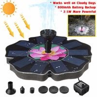 Wholesale Floating Solar Fountain Panel Storage Battery Powered Water Pump Pond Bird Bath Garden Patio Lawn With Nozzles Decorations