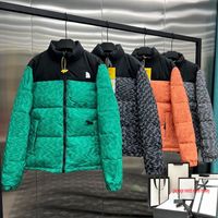 Wholesale Fashion Mens Down Letter Coats Men Winter Warm Parkas Women Casual Sport Style Outerwear Rainbow Printing Street Jacket Windbreaker