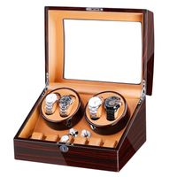 Wholesale Watch Boxes Cases Light Winder For Automatic Watches Version Wooden Accessories Box Storage Collector Shaker