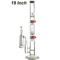Wholesale Clear Hookahs quot Glass Bongs chambers Ice Pinch Straight Honeycomb Disc Perc Dome Showerhead Water Pipe mm Female Joint Diffused Downstem Dab Rigs Bowl WP522