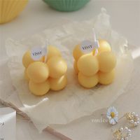 Wholesale Creative square candle Hand made soybean wax For Home Decor Po Props DIY Candle Birthday Gift Souvenir ZC685