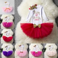 Wholesale 1 Year Baby Girl Dress Princess Girls Tutu Dress Toddler Kids Clothes Baby Baptism st First Birthday Outfits infantil vestido Y2
