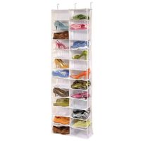 Wholesale Clothing Wardrobe Storage Over The Door Hanging Shoe Organizer Holder Sorter For Pairs Shoes Rack Hanger Colors