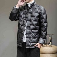 Wholesale 2020 winter new white duck down jacket Chinese style coil buckle warm stand collar thickened Tang suit