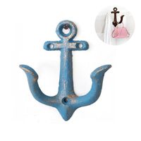 Wholesale Hooks Rails Anchor Model Iron Ornament Wall Hook Home Decoration Rail Door Decor Accessories Bag Furnishing Crafts Household